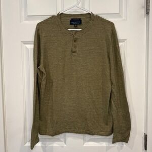 Lucky Brand Mens Welterweight Henley Sweater Long Sleeve Size Medium